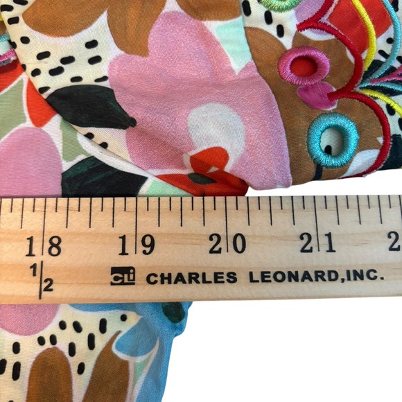 NEW Celia B Freya Dress Floral Multicolor Button Down Maxi Dress A-line Large - Picture 13 of 14